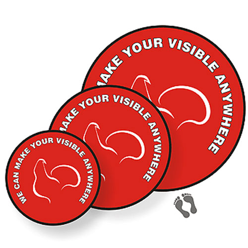 Round printed logo mat